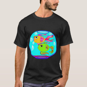 A Fishbowl with Two Fish Swimming. T-Shirt