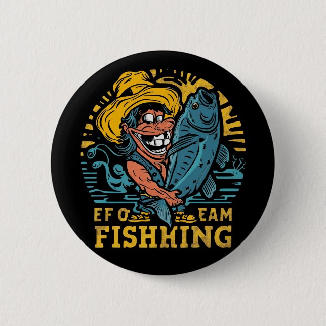 a fisherman 6 cm round badge (Front)