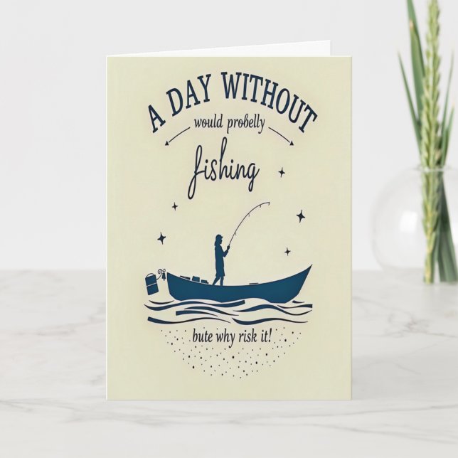 A Fisherman’s Birthday Bash Card (Front)