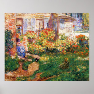 A Fisherman's Cottage by Frederick Childe Hassam Poster