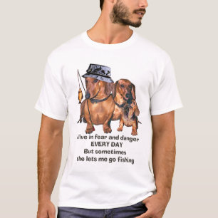 A Fishing Dachshund T-Shirt