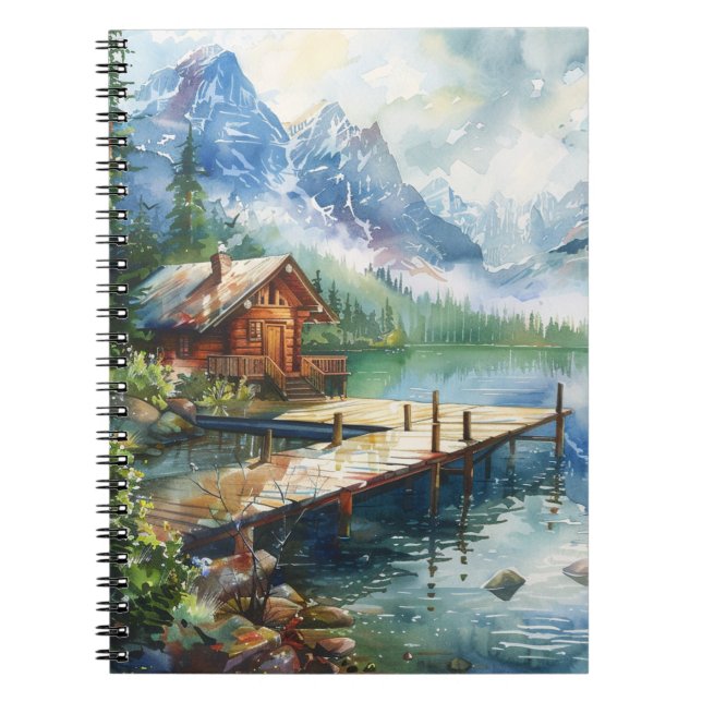 A Fishing Hose On The Lake Notebook (Front)