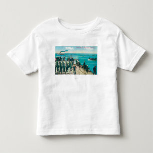 A Fishing Scene with a Huge Catch Toddler T-Shirt