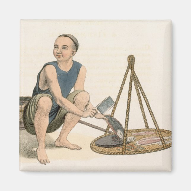 A Fishmonger, plate 39 from 'The Costumes of China Magnet (Front)