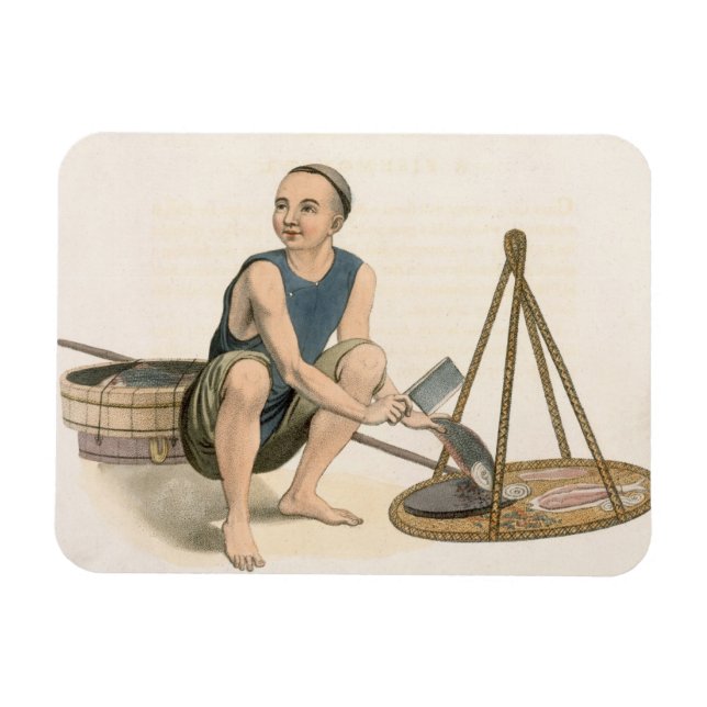 A Fishmonger, plate 39 from 'The Costumes of China Magnet (Horizontal)