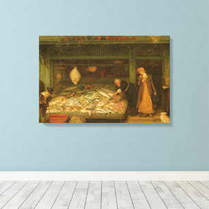 A Fishmonger's Shop by Frederick Walker Canvas Print