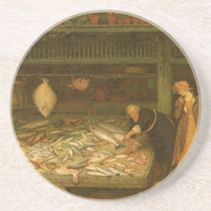 A Fishmonger's Shop by Frederick Walker Coaster