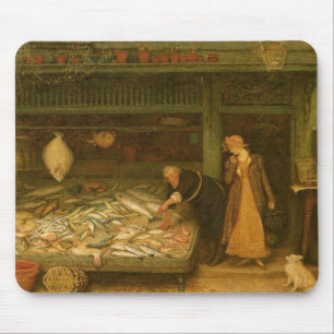 A Fishmonger's Shop by Frederick Walker Mouse Mat