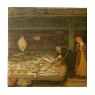 A Fishmonger's Shop by Frederick Walker Tile
