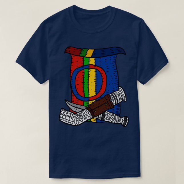 a flag hand drawn for the sami people with traditi T-Shirt (Design Front)