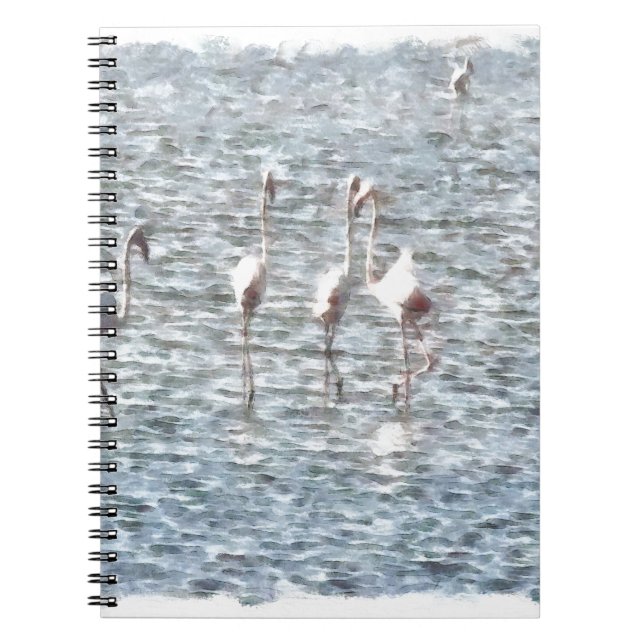 A Flamboyant Pat Of Flamingos Notebook (Front)