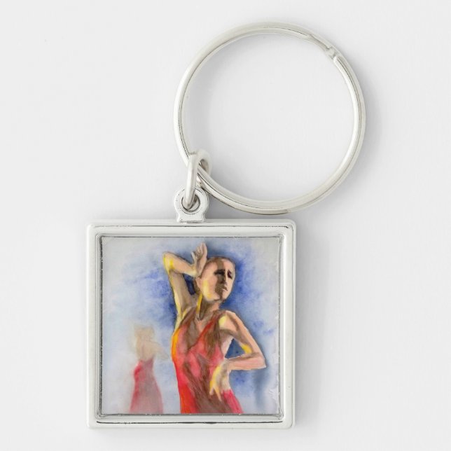 A FLAMENCO DANCER  2 KEY RING (Front)