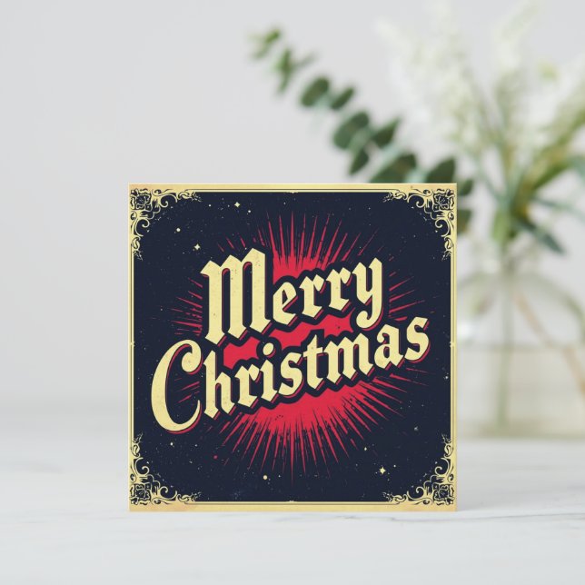 a flat gothic christmas card (Standing Front)