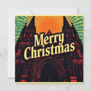 a flat gothic christmas card