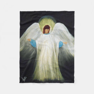 A fleece throw, angel print blanket