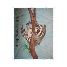 A fleece throw, animal print