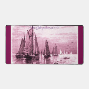 "A fleet of fishing schooners 1878" Desk Mat