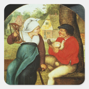 A Flemish Proverb Square Sticker