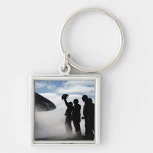 A flight deck crew member key ring