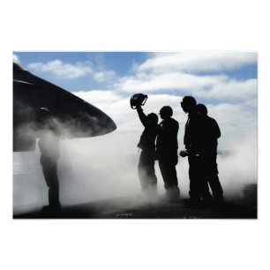 A flight deck crew member photo print