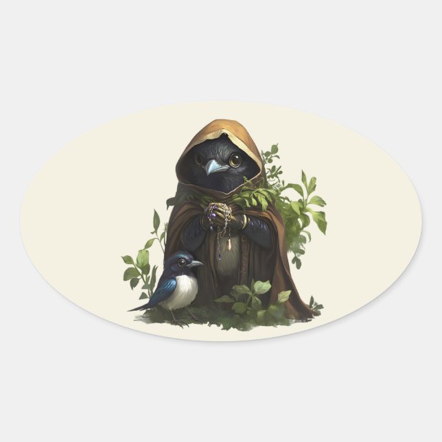 A Flighty Thief Oval Sticker (Front)