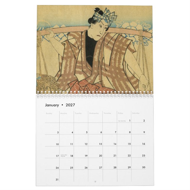 A Floating World Calendar (Jan 2027)