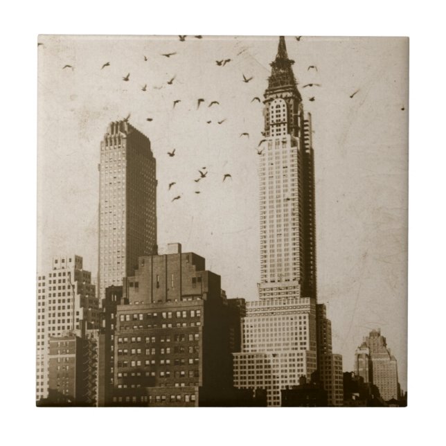 A flock of birds flying tile (Front)