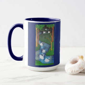 A Flock of Seven Swans-A-Swimming  Mug