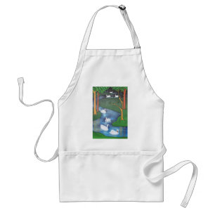 A Flock of Seven Swans-A-Swimming Standard Apron