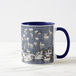A Flock of Snow Geese at the Beach Mug