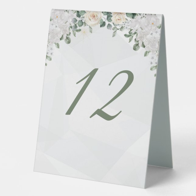 A Floral Affair Wedding Table Numbers (Front)