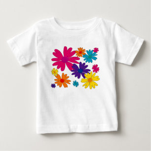 A floral bed of daisy flowers  baby T-Shirt