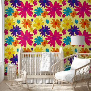 A floral bed of daisy flowers  wallpaper