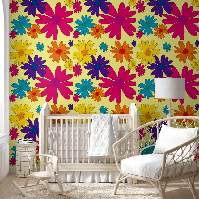 A floral bed of daisy flowers  wallpaper (Kids)