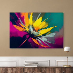 A Floral Odyssey – Expressive Bloom In Motion Canvas Print