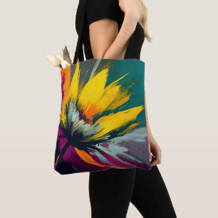 A Floral Odyssey – Expressive Bloom In Motion Tote Bag