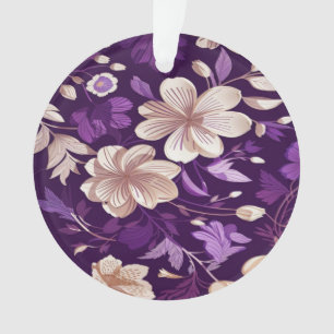A floral pattern with purple background ornament