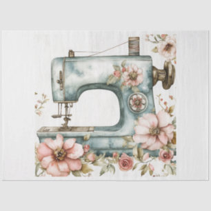 A Floral Sewing Machine  Series Design #12 Tissue Paper