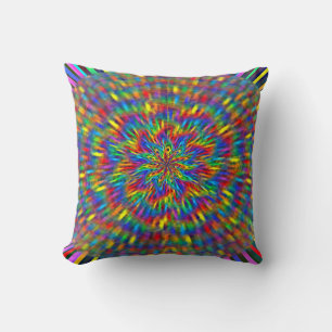 A Floral Tie Dye Pillow