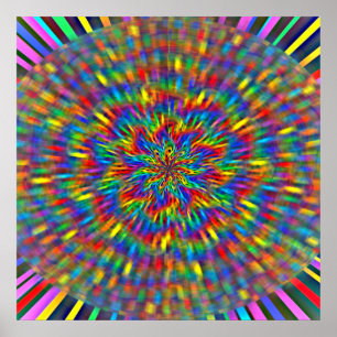 A Floral Tie Dye Poster