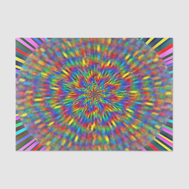 A Floral Tie Dye Tissue Paper (Front)