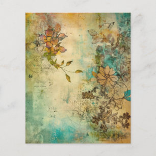 A Floral Vintage Style Scrapbook Paper