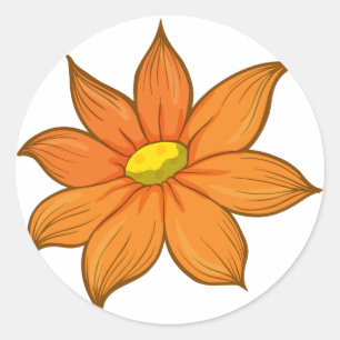 A flower classic round sticker