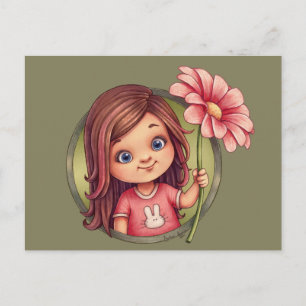 A flower for you postcard