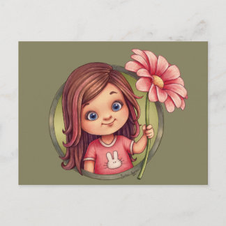 A flower for you postcard