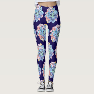 A flower made of paint stains leggings