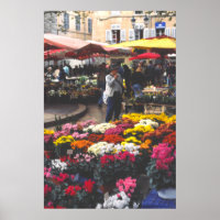 A flower stall, market day, Aix-en-Provence