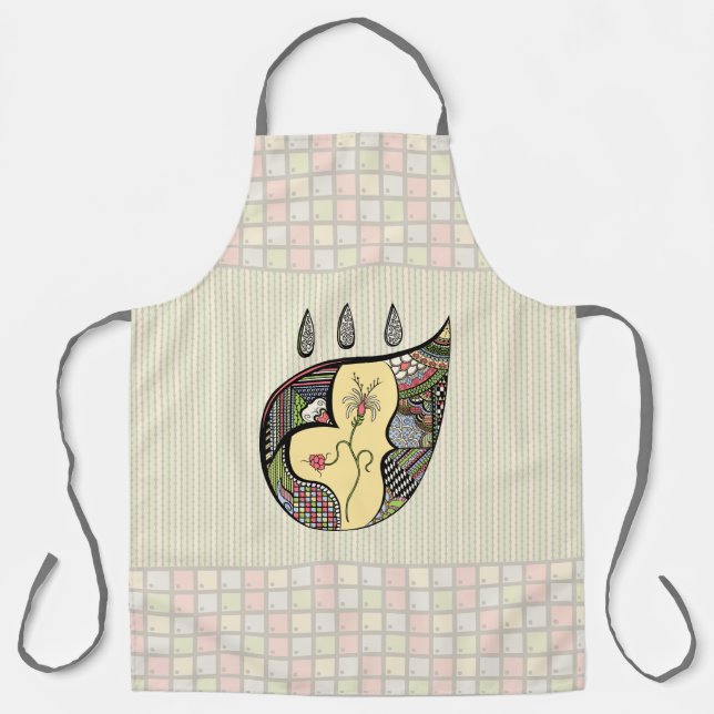 A Flower Within All-Over Print Apron (Front)