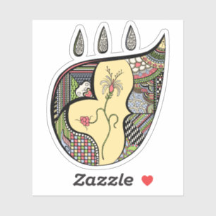 A Flower Within Contour Sticker