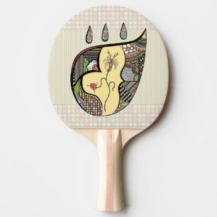 A Flower Within Ping Pong Paddle